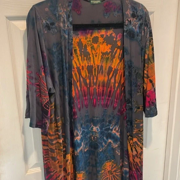 Kathmandu Imports | Tie Dye Kimono Robe - Picture 4 of 7